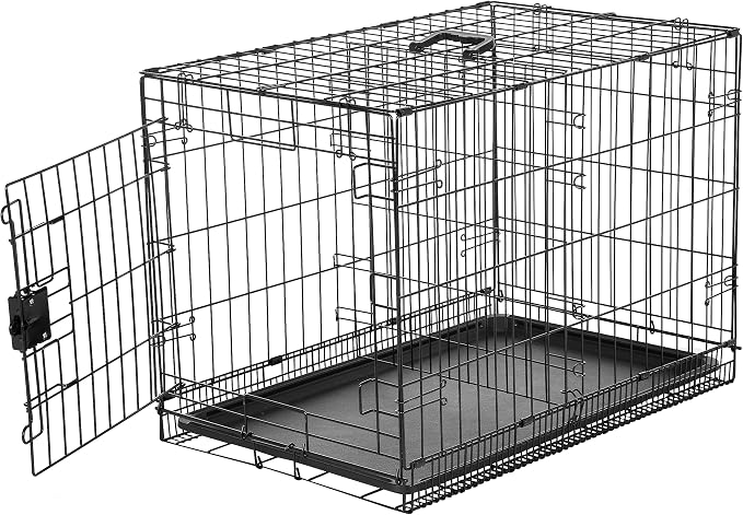Amazon Basics Durable, Foldable Metal Wire Dog Crate by AmazonBasics