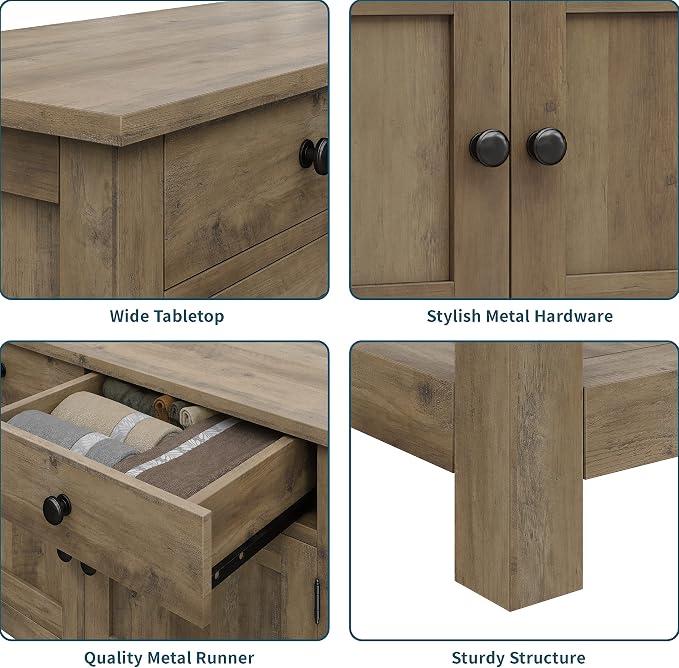 HOSTACK Farmhouse Console Table - Image 6