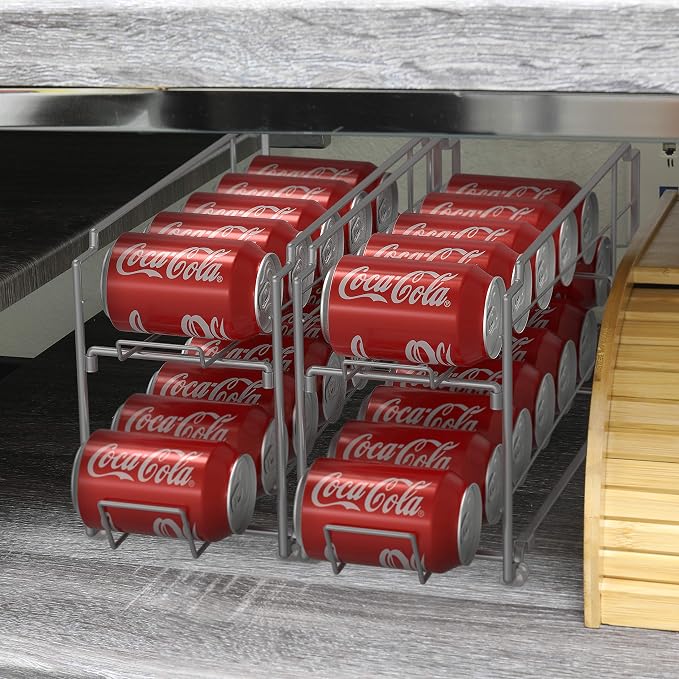 Simple Houseware Stackable Front Loading Beverage Can Dispenser Rack - Image 4