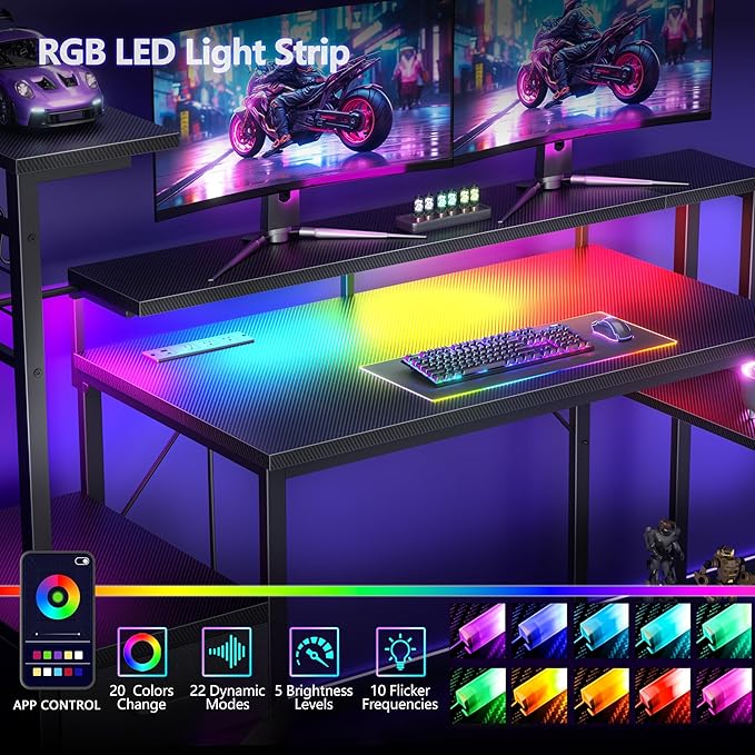 Korfile 48 Inch Gaming Desk - Image 4