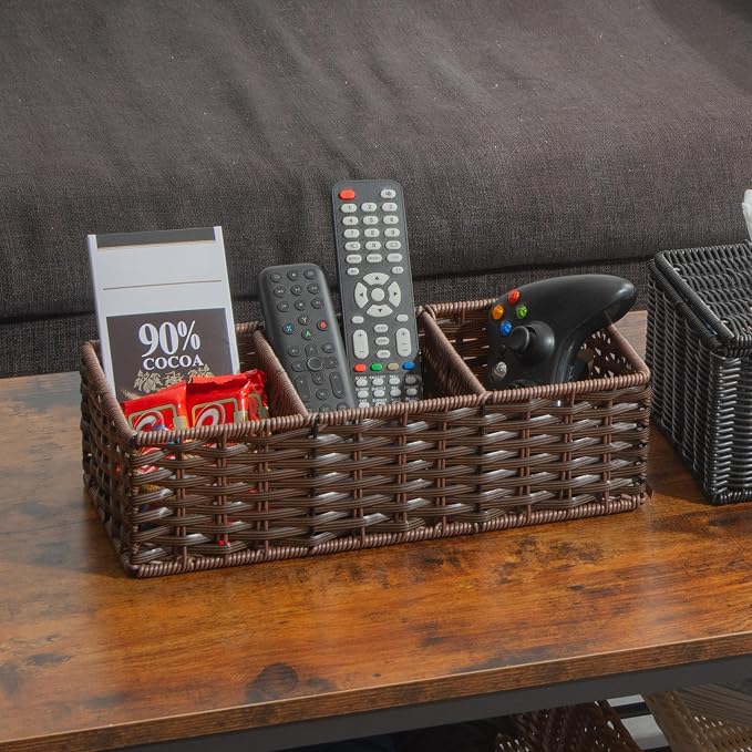 myHomeBody Wicker Basket With 3 Compartments, - Image 4