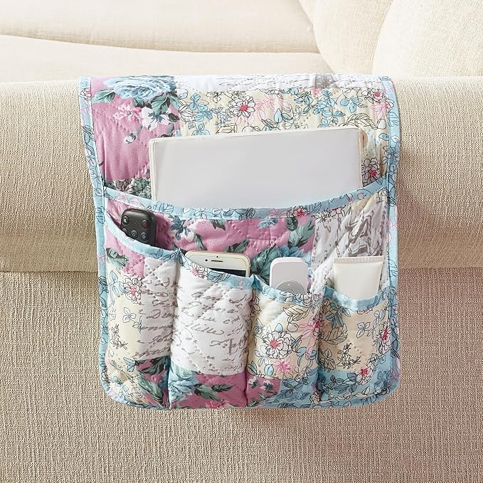 Brilliant Sunshine Lilac Rose Couch Sofa Armrest 5 Pockets Organizer, Slip by BrilliantSunshine