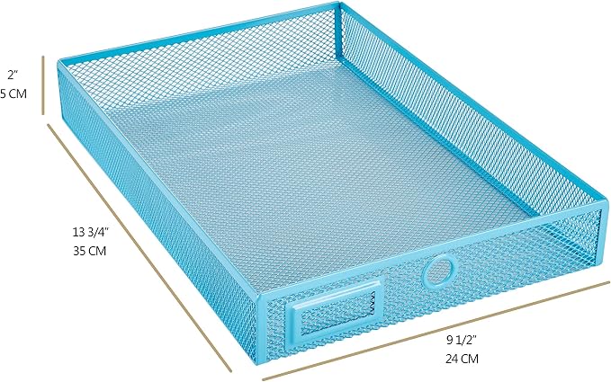 Annova Desk Organizer Wire Mesh 3 Tier Sliding Drawers Paper - Image 4