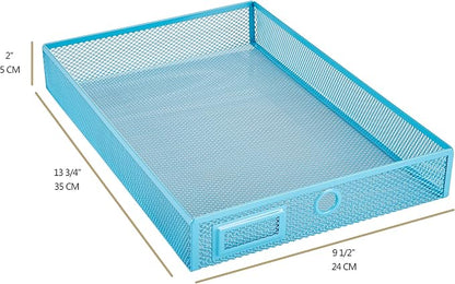 Annova Desk Organizer Wire Mesh 3 Tier Sliding Drawers Paper - Image 4