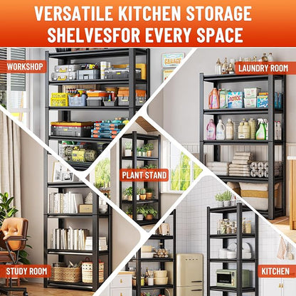 2-Tier Metal Storage Shelves, Adjustable Heavy Duty Shelving Units, Kitchen - Image 7