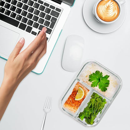 PrepNaturals 5 Pack 34 Oz Glass Meal Prep Containers - Image 9
