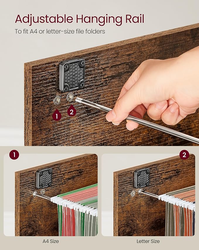 VASAGLE 2 Drawers File Cabinet - Image 5