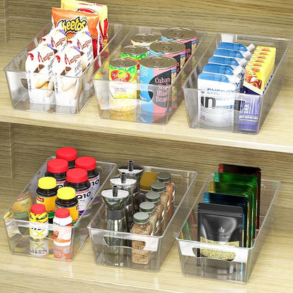 Simple Houseware 4 Pcs Pantry Clear Bin Storage Organizer - Image 4