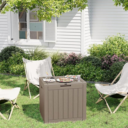 32 Gallon Deck Box Lockable Resin Indoor Outdoor Storage Box waterproof Outdoor - Image 2