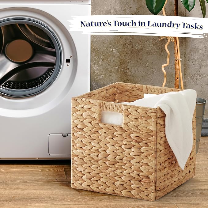 BLUEWEST Water Hyacinth Storage Basket Woven Hyacinth Storage Basket, Laundry - Image 4