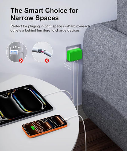 Fast Charger Block, GaN 6 Port USB C Charging Station Hub Cube, 100W Multiport - Image 4