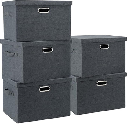 Large 17" 36 Quart Collapsible Stackable Storage Bins by GraciadecoStorage