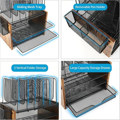 OPNICE Desk Organizer, 4-Tier Desktop File Organizer - Image 6