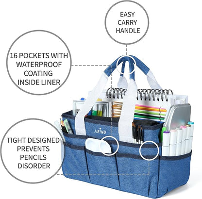 JJRING Craft Organizer Tote Bag, Art Storage Caddy - Image 4