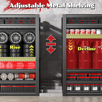 55.1" W Metal Shelving 6 Tier Garage Shelving 3660LBS Storage Shelves - Image 6