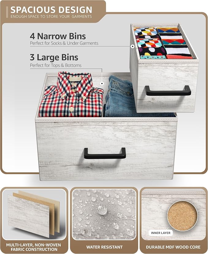 Sorbus Dresser with 7 Faux Wood Drawers - Image 5