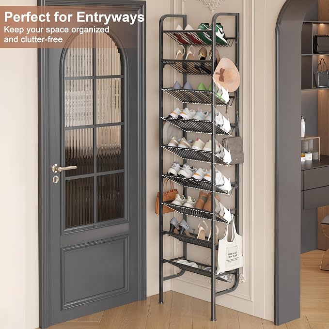 UMDONX 9 Layer Shoe Rack for 18 Pairs Shoes, Freestanding Shoe Organizer - Image 4