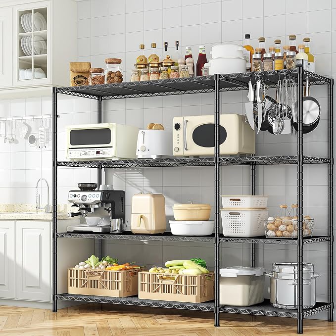 RRomorgniz 52.4W Wire Shelving Rack, 4Tier Metal Shelving Unit, 1120LBS Heavy - Image 3