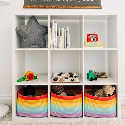 OrganiHaus Rainbow Woven Storage Baskets - Image 5