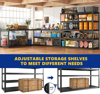 REIBII Garage Shelving 48.2" W Storage Shelves 3000LBS Heavy Duty Shelving - Image 5