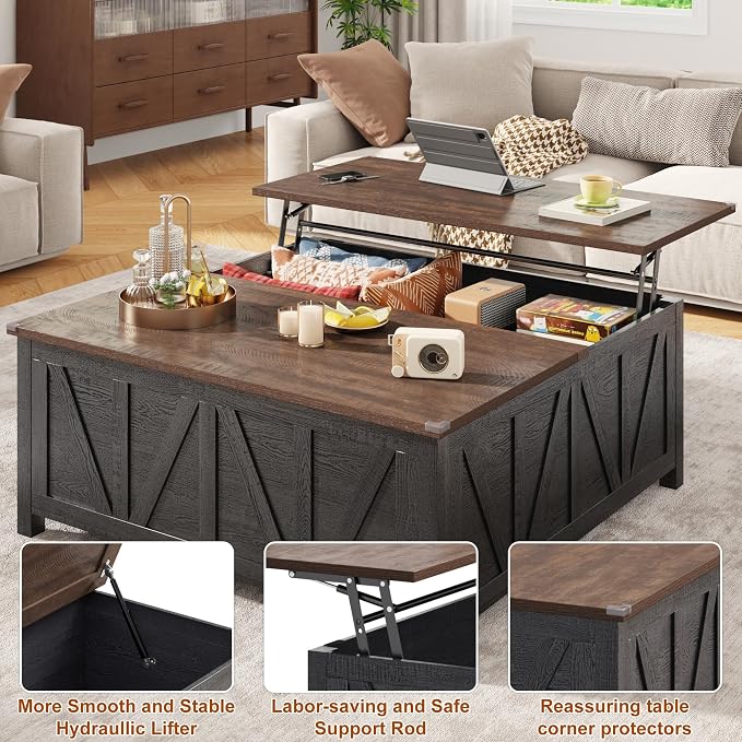 chartustriable 43.3“ Lift Top Coffee Table - Image 7