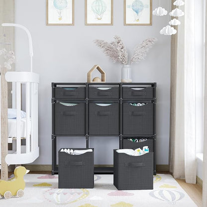 9 Cube Closet Organizers And Storage | Includes All Storage Cube Bins | Easy To - Image 6