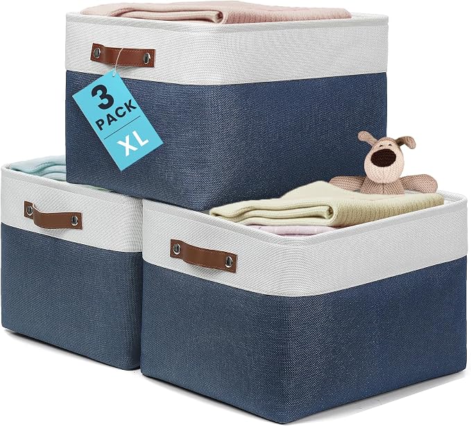 OrganiHaus Extra Large Fabric Storage Baskets by OrganiHaus