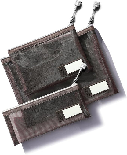 Set & Done Small Mesh Zipper Pouches – Nylon Cosmetic Bags by SETDONE