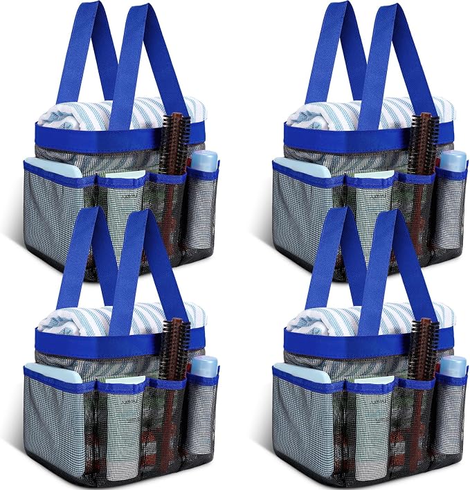 Hillban 4 Pcs Mesh Shower Caddy Portable Shower Caddy by Hillban