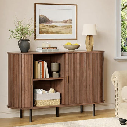 Buffet Sideboard Cabinet with Storage, Modern Accent Coffee Bar Console Table - Image 4