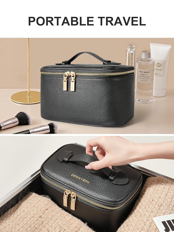 Cosmetic Bag, ROWNYEON Makeup Bag, Portable Makeup Train Case, Travel Toiletry - Image 7