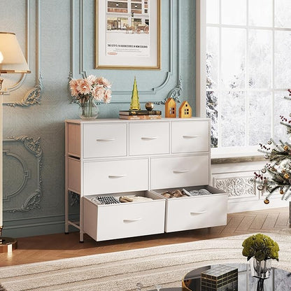 WLIVE Dresser for Bedroom, 7 Drawers, TV Stand, Fits TVs up to 45 inch - Image 2