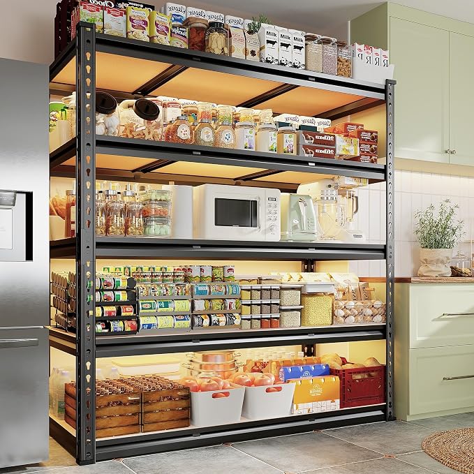 REIBII 48" W Garage Shelving Heavy Duty, 3000LBS Storage Shelves, 5-Tier - Image 2