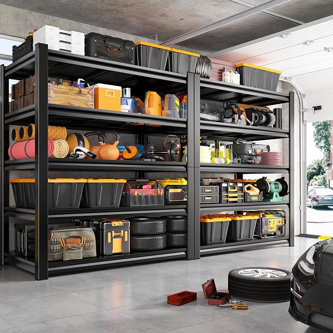 REIBII Garage Shelving 3000 LBS Storage Shelves Adjustable Metal Shelving - Image 2