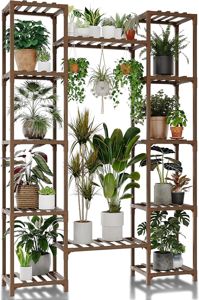 GENTINGBRO Plant Stand Indoor Outdoor 62.2“ Tall Plant Shelf Large Tiered by Gentingbro