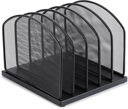 Huron 5-Slot Vertical File Binder Organizer Storage - Image 2
