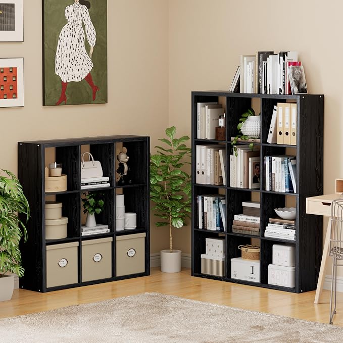 Cube Storage Organizer Bookcase, Decorative 11 inch Open Back Cubical Shelf - Image 6