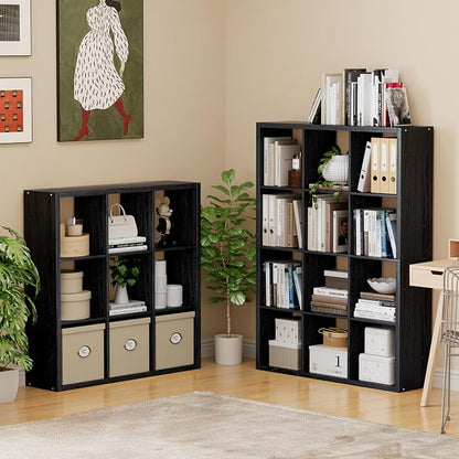 Cube Storage Organizer Bookcase, Decorative 11 inch Open Back Cubical Shelf - Image 5