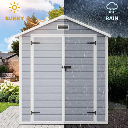 DWVO 6X4FT Resin Storage Shed - Image 5