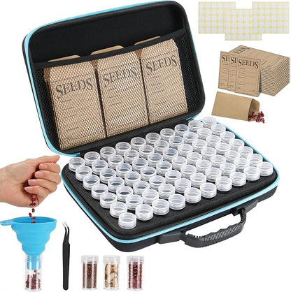 70 Slots Seed Storage Organizer, Garden Seeds Saver kit Seed Organizer by CleanKitchensHappyCooks