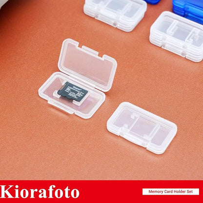 Kiorafoto 18 PCS Multi-Color Clear Plastic Memory Card Holder Case - Image 8