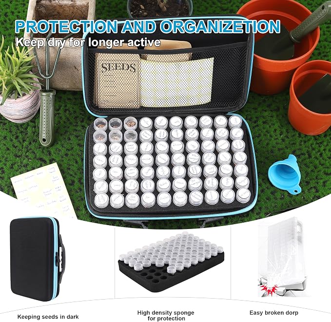 140 Slots Seed Storage Organizer, Garden Saving kit Seed Organizer - Image 5