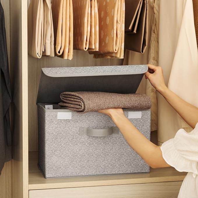 GRANNY SAYS Storage Boxes with Lids, Fabric Storage Bins, Keepsake Box - Image 4