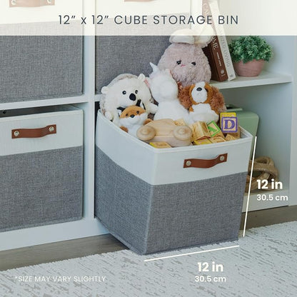 OrganiHaus 12" x 12" x 12" Fabric Cube Storage Bins - Image 2