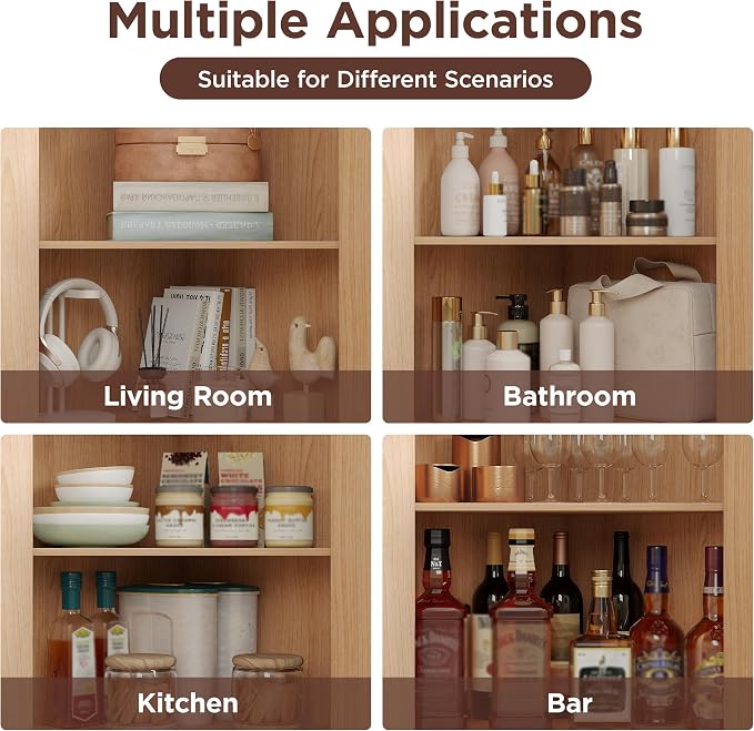 Vabches Corner Cabinet, Corner Bathroom Cabinet - Image 7