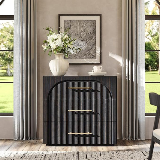 Buffet Cabinet with 3 Drawers, 31.5'' W Arched Storage Cabinet | Modular by MorganBrig