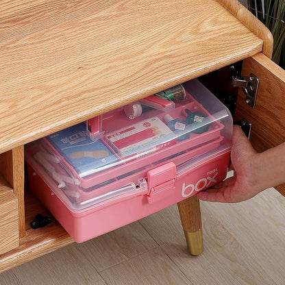 12'' Three-Layer Clear Plastic Storage Box - Image 6