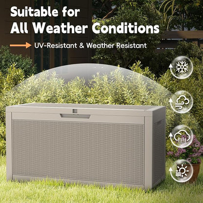 LubanNese Outdoor Storage Box, 66 Gallon Deck Box Waterproof, Outdoor Storage - Image 6
