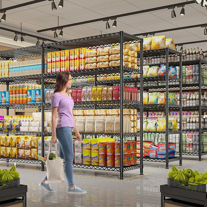 REIBII 73''W Storage Shelves Load 1650 LBS Metal Shelving 5-Tier Adjustable - Image 7