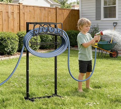 Kingson Water Hose Holder Freestanding, Garden Hose Holder Holds 150-Feet Hose by Kingson